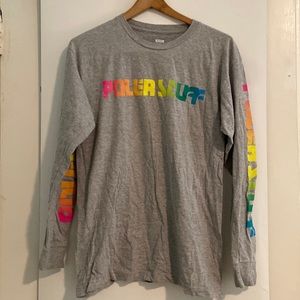 Poker Surf Long-sleeve Grey T-Shirt, M, NWOT